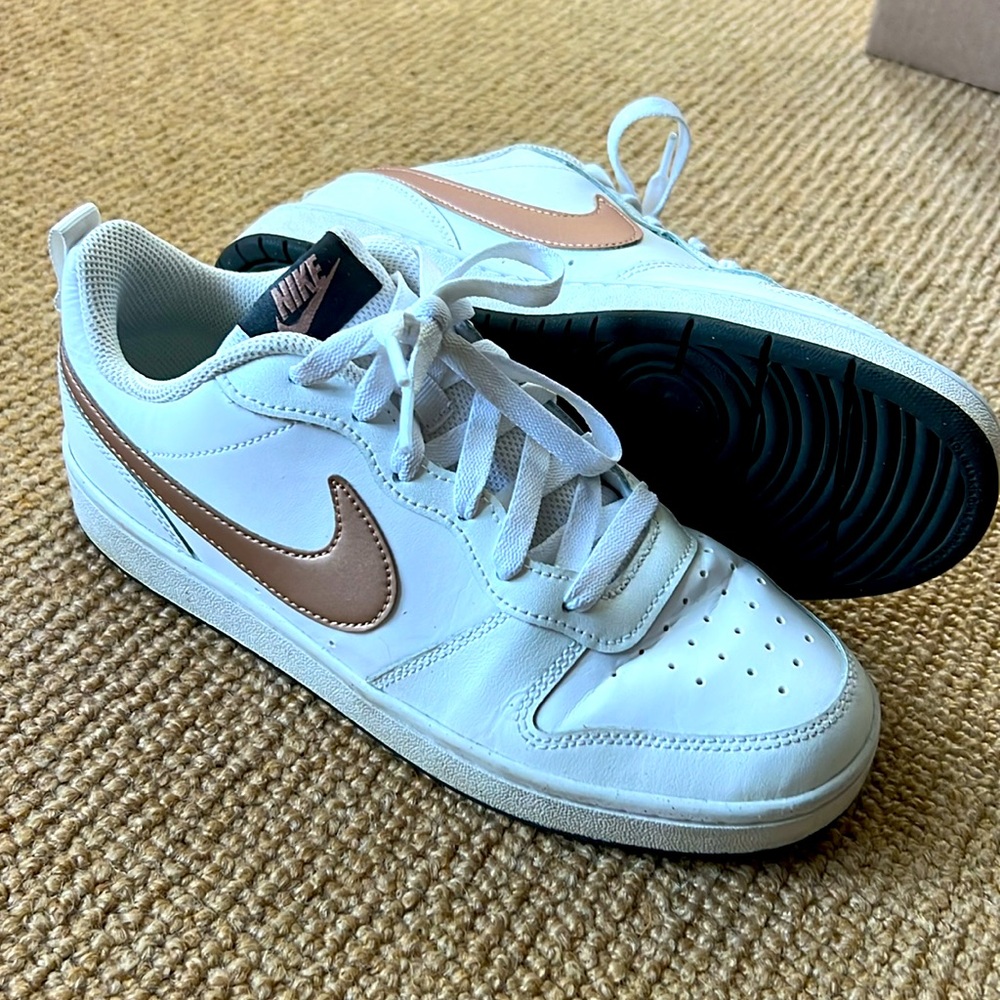 Nike Court Borough Low White & Bronze | Big Kids 7Y Womens 8.5